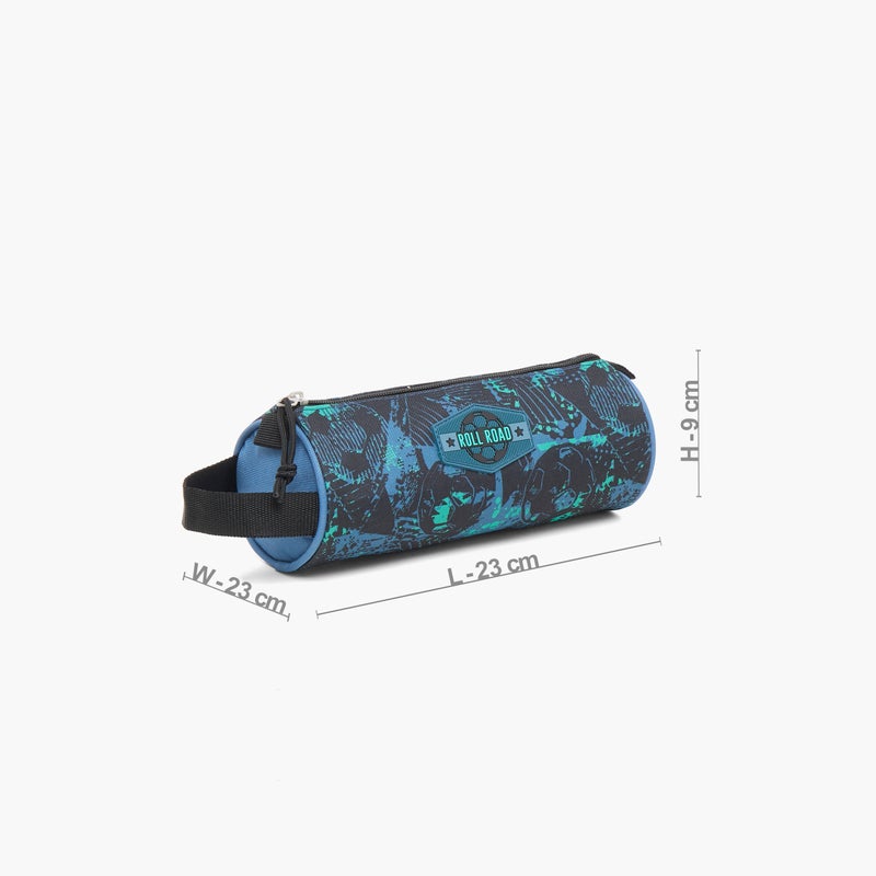 Roll road Pouch - Soccer - 1Cmprt - Printed  (Polyester) Blue \ 23X9X9Cm - Image 2